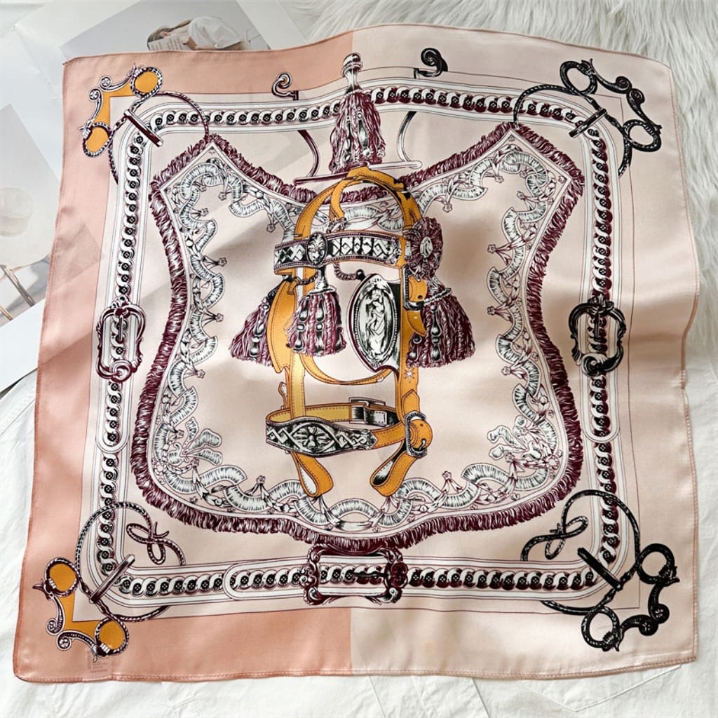 MaraSilk Pure Mulberry Silk Scarf Square Crepe Satin MS50-40