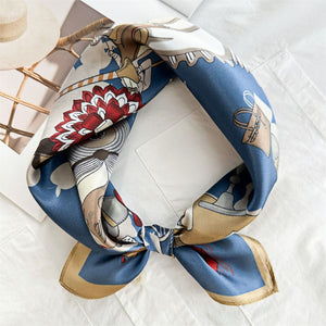 MaraSilk Pure Mulberry Silk Scarf Square Crepe Satin MS50-45