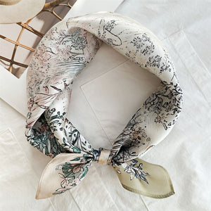 MaraSilk Pure Mulberry Silk Scarf Square Crepe Satin MS50-5