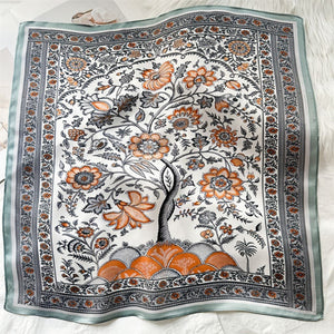 MaraSilk Pure Mulberry Silk Scarf Square Crepe Satin MS50-51