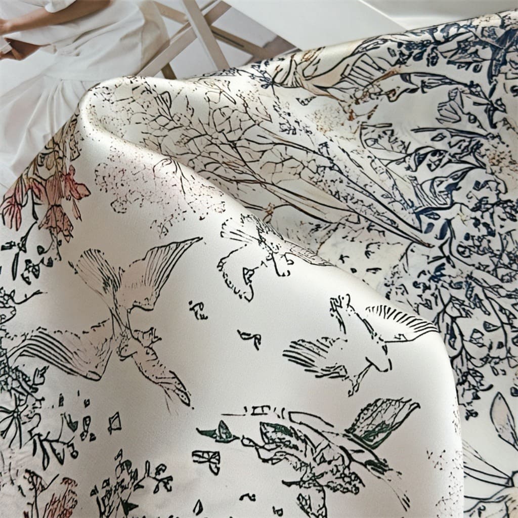 MaraSilk Pure Mulberry Silk Scarf Square Crepe Satin MS50-7