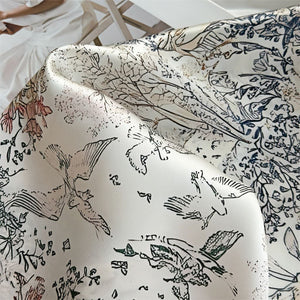 MaraSilk Pure Mulberry Silk Scarf Square Crepe Satin MS50-7