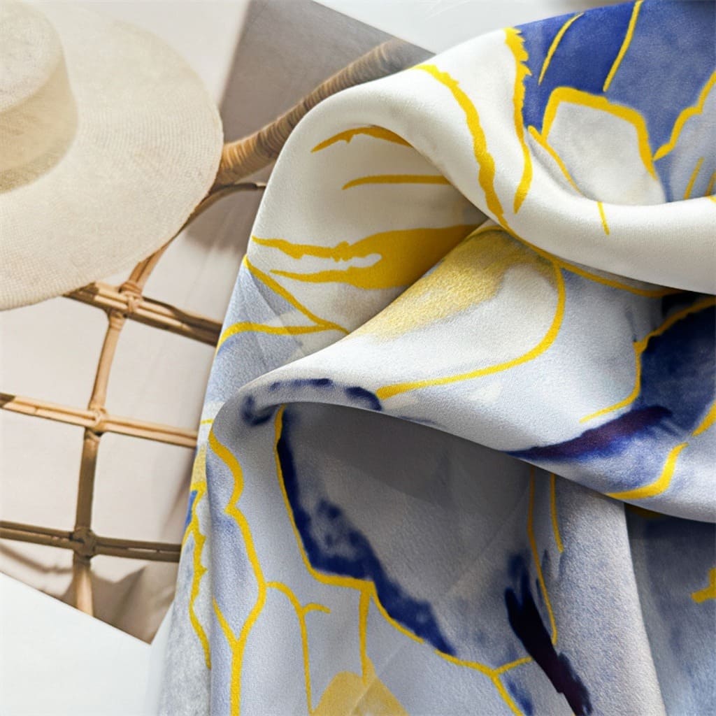 MaraSilk Pure Mulberry Silk Scarf - Square Crepe Satin MS502