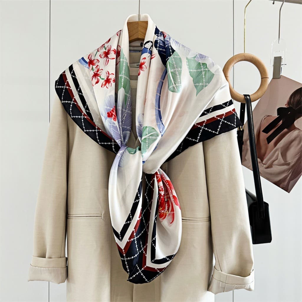 MaraSilk Pure Mulberry Silk Scarf - Square Crepe Satin MS503 41" x 41" MS50301