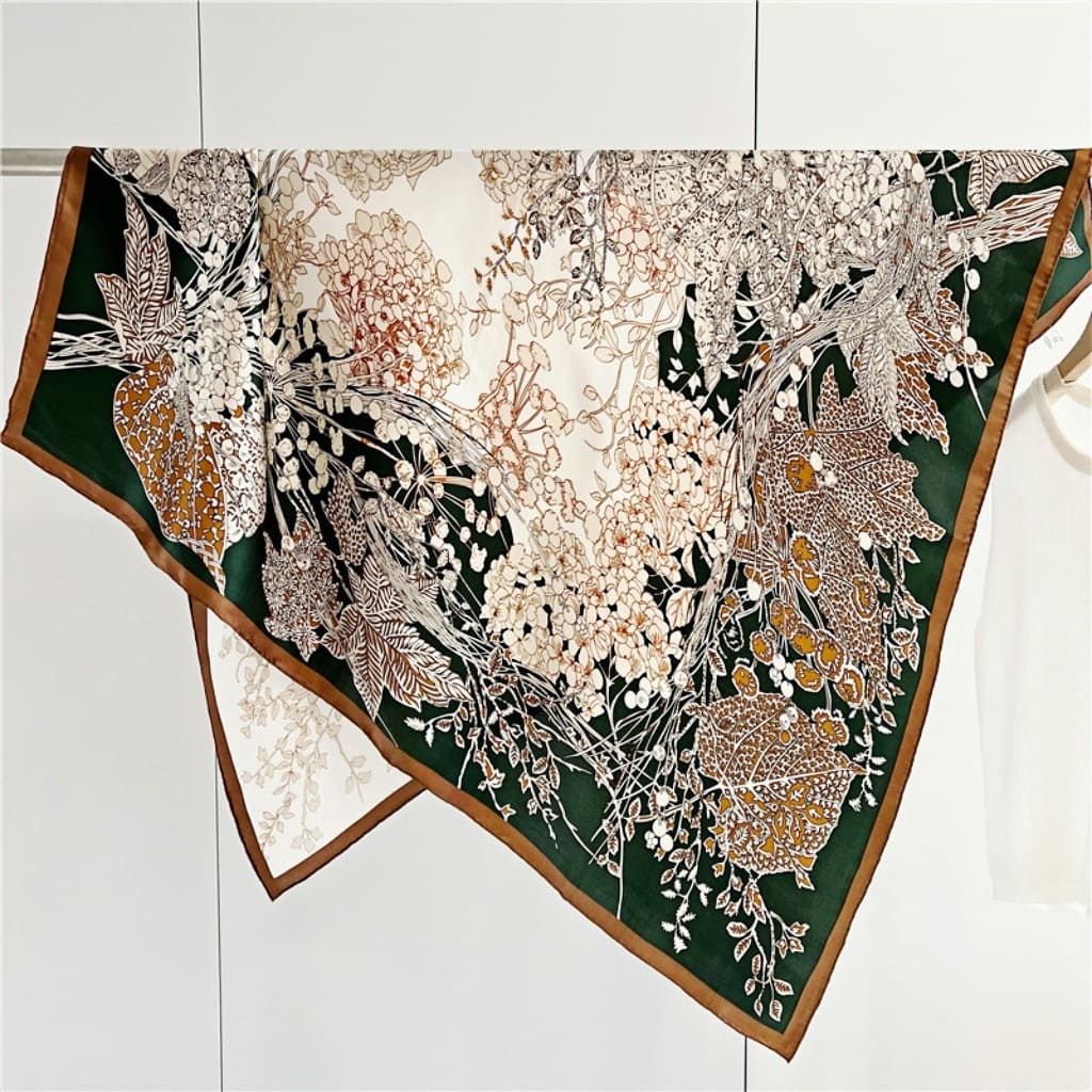 MaraSilk Pure Mulberry Silk Scarf - Square Crepe Satin MS505