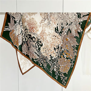 MaraSilk Pure Mulberry Silk Scarf - Square Crepe Satin MS505