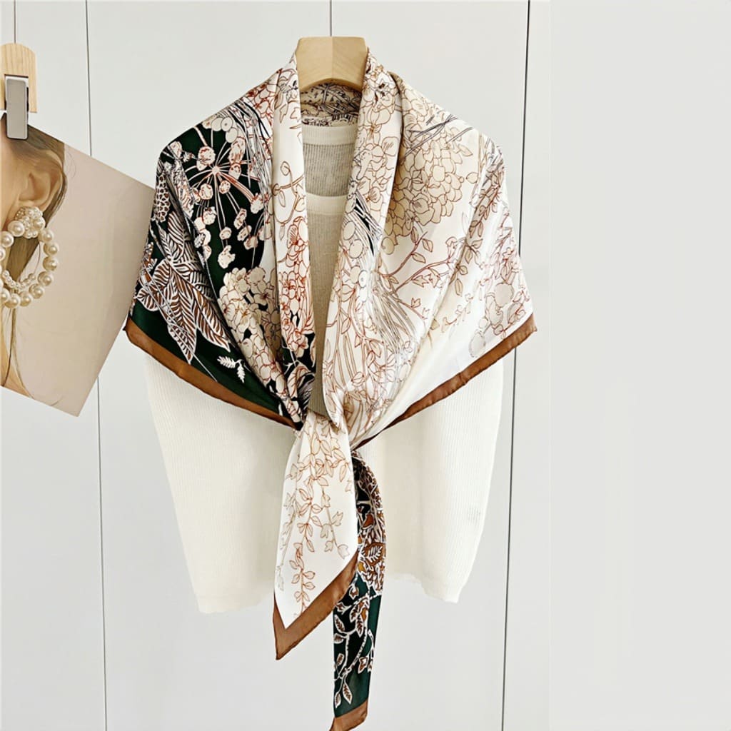 MaraSilk Pure Mulberry Silk Scarf - Square Crepe Satin MS505 41" x 41" MS50501