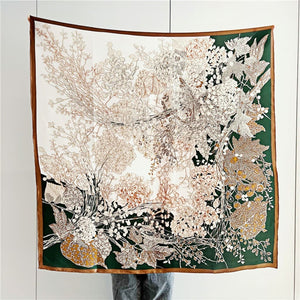 MaraSilk Pure Mulberry Silk Scarf - Square Crepe Satin MS505