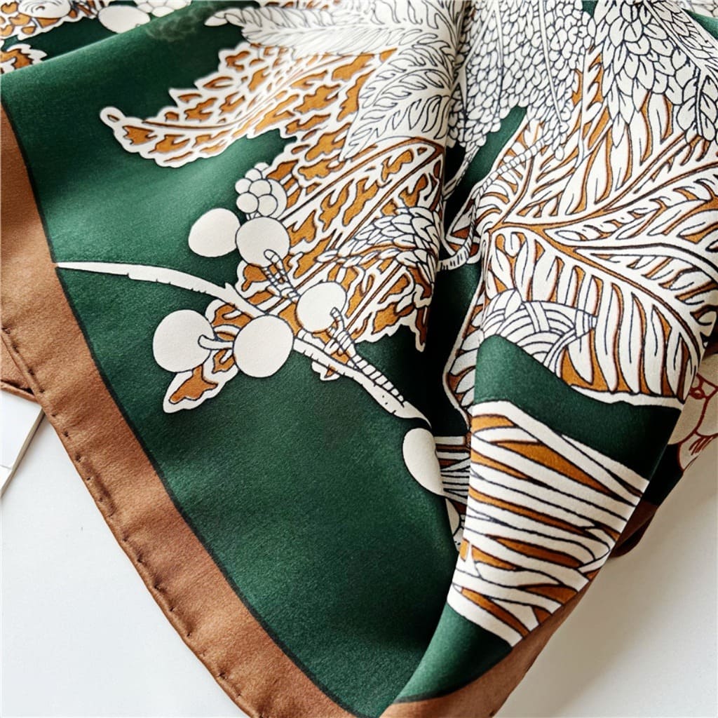 MaraSilk Pure Mulberry Silk Scarf - Square Crepe Satin MS505