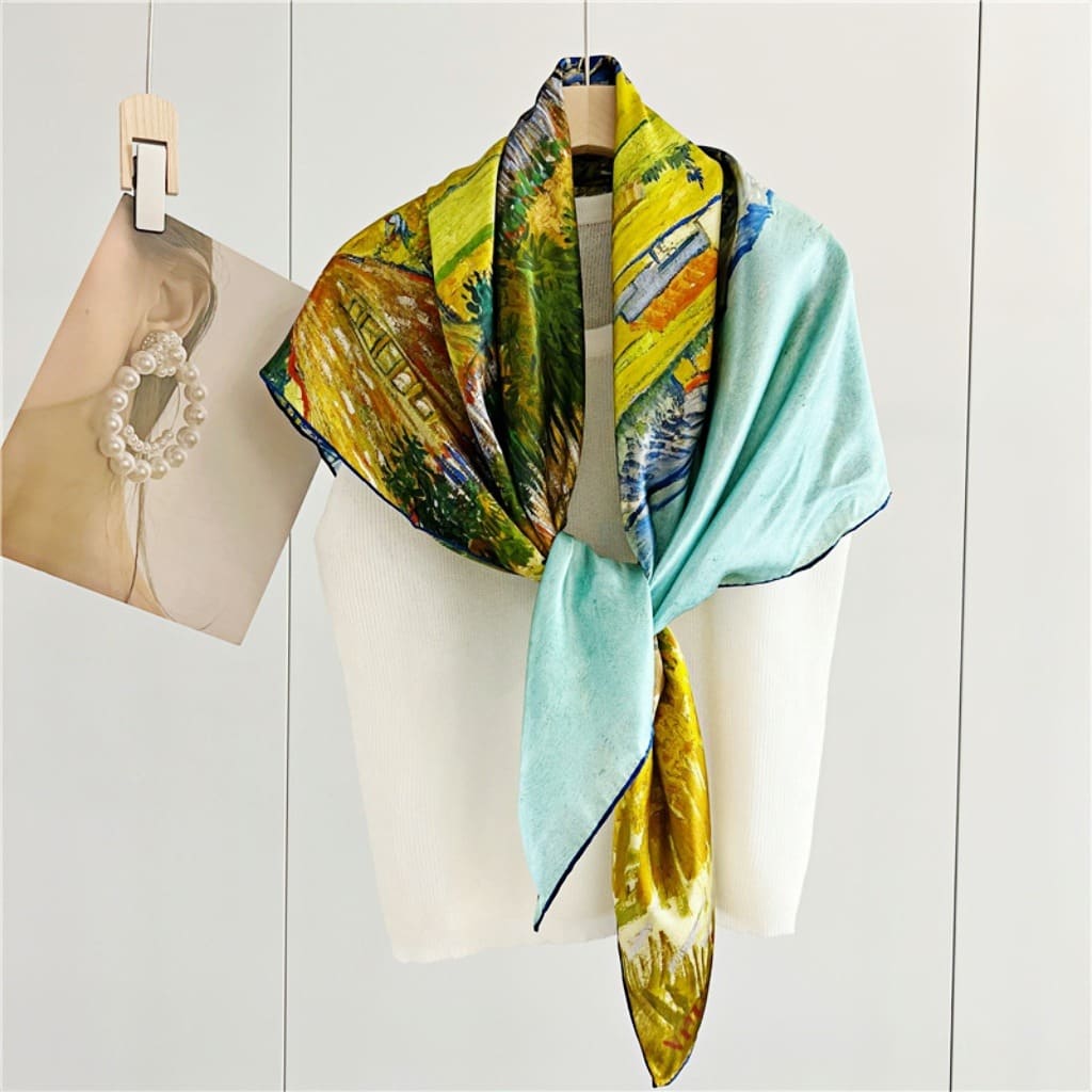 MaraSilk Pure Mulberry Silk Scarf - Square Crepe Satin MS506 41" x 41" MS50601