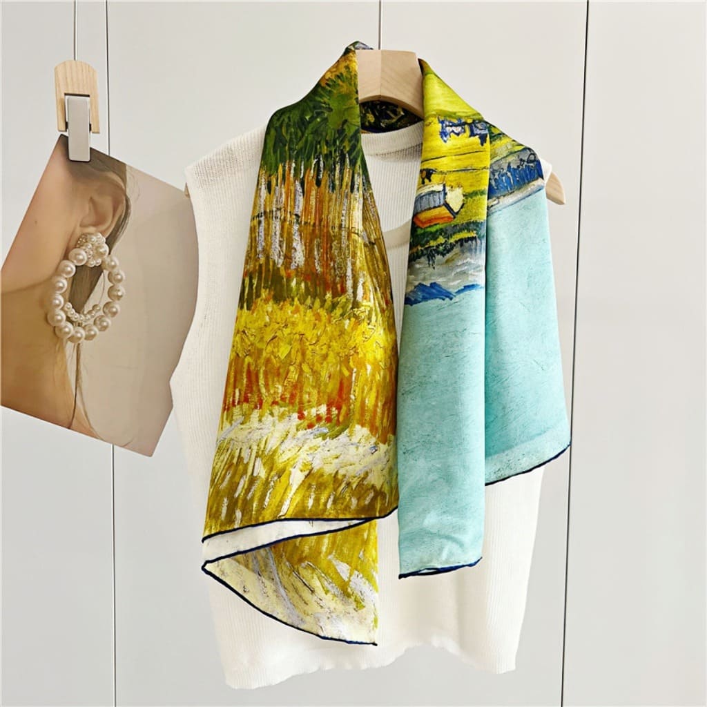 MaraSilk Pure Mulberry Silk Scarf - Square Crepe Satin MS506