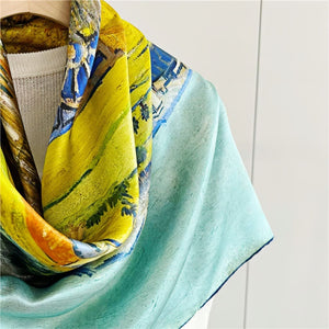 MaraSilk Pure Mulberry Silk Scarf - Square Crepe Satin MS506