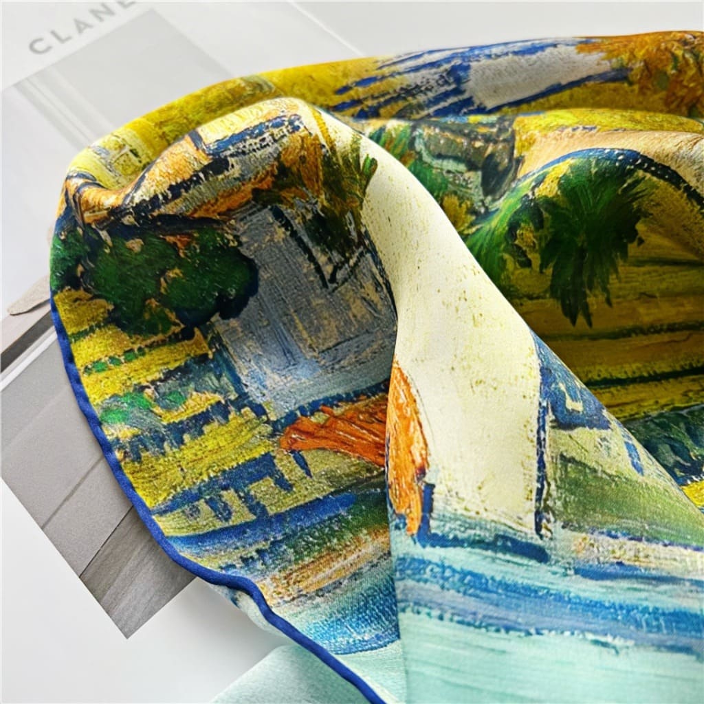 MaraSilk Pure Mulberry Silk Scarf - Square Crepe Satin MS506