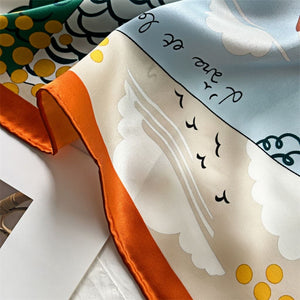 MaraSilk Pure Mulberry Silk Scarf - Square Crepe Satin MS507