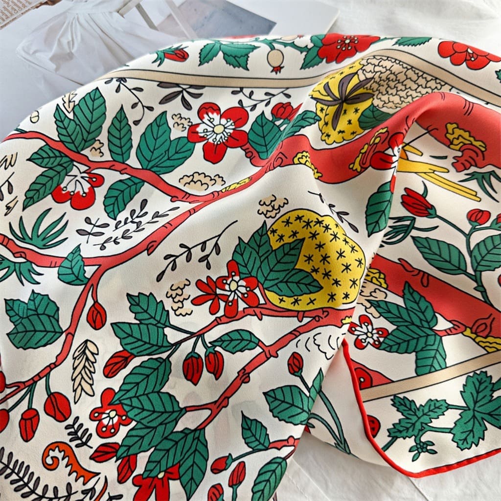 MaraSilk Pure Mulberry Silk Scarf - Square Crepe Satin MS508