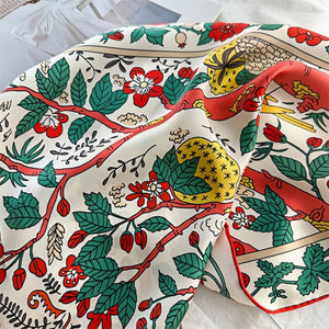 MaraSilk Pure Mulberry Silk Scarf - Square Crepe Satin MS508