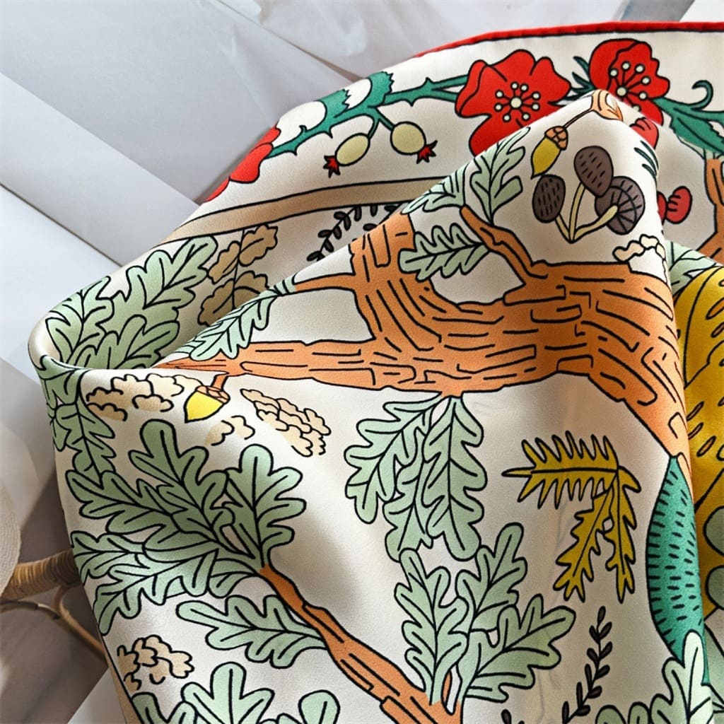 MaraSilk Pure Mulberry Silk Scarf - Square Crepe Satin MS508