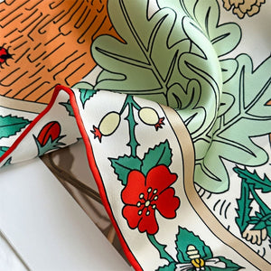 MaraSilk Pure Mulberry Silk Scarf - Square Crepe Satin MS508