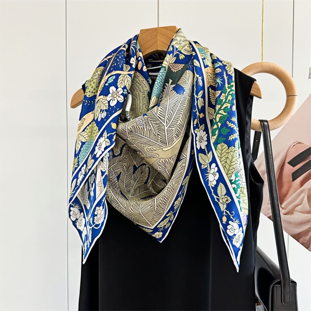 MaraSilk Pure Mulberry Silk Scarf - Square Crepe Satin MS508