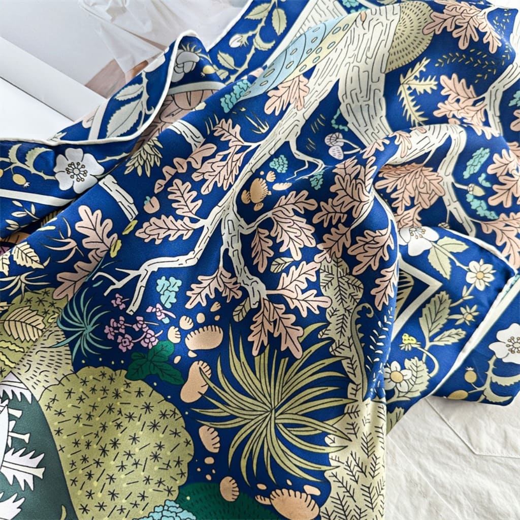 MaraSilk Pure Mulberry Silk Scarf - Square Crepe Satin MS508