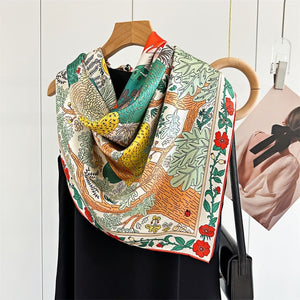 MaraSilk Pure Mulberry Silk Scarf - Square Crepe Satin MS508