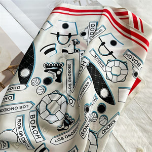 MaraSilk Pure Mulberry Silk Scarf Square Crepe Satin MS51-3