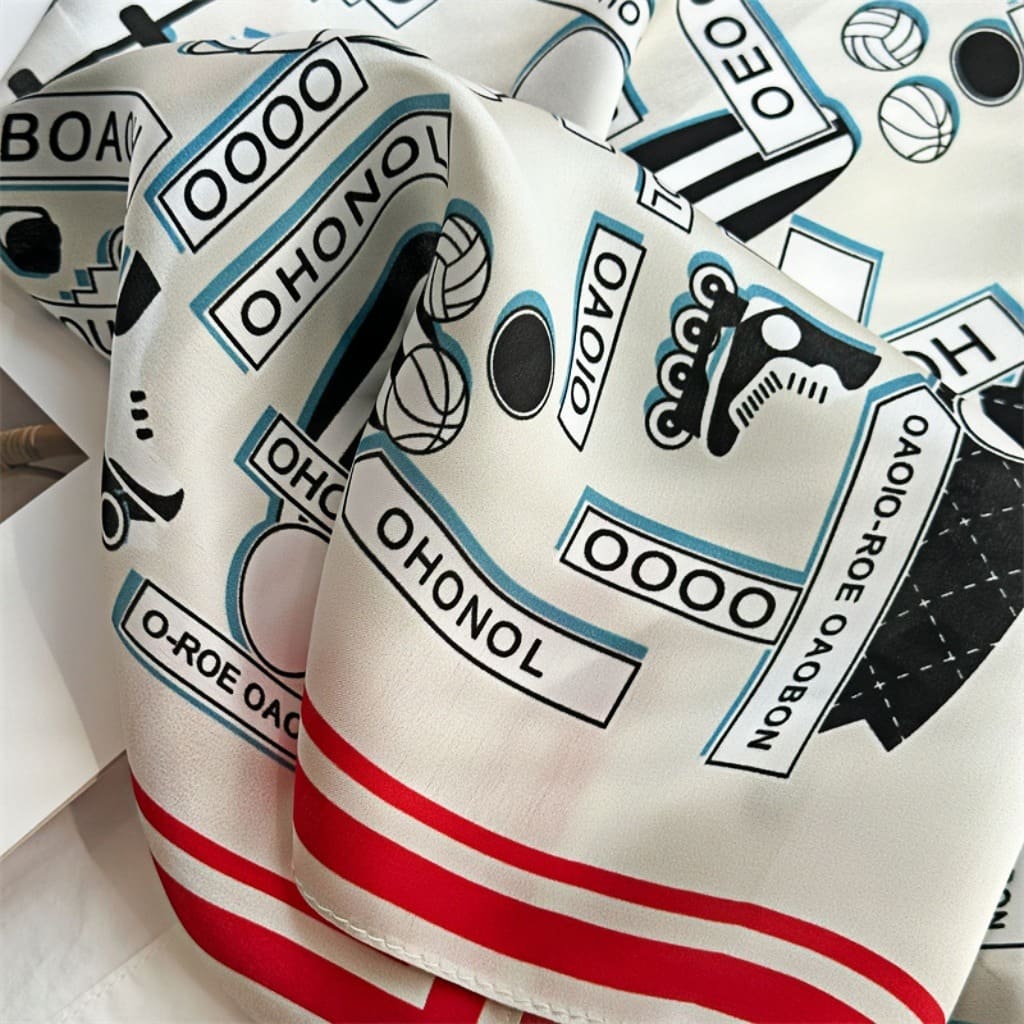 MaraSilk Pure Mulberry Silk Scarf Square Crepe Satin MS51-4