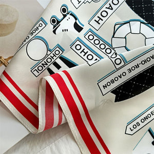 MaraSilk Pure Mulberry Silk Scarf Square Crepe Satin MS51-5