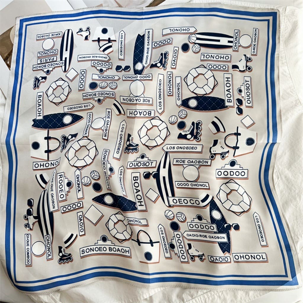 MaraSilk Pure Mulberry Silk Scarf Square Crepe Satin MS51-6