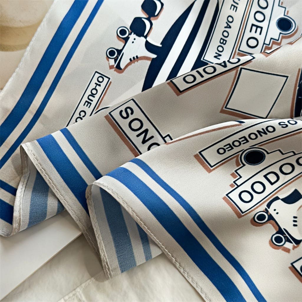 MaraSilk Pure Mulberry Silk Scarf Square Crepe Satin MS51-9