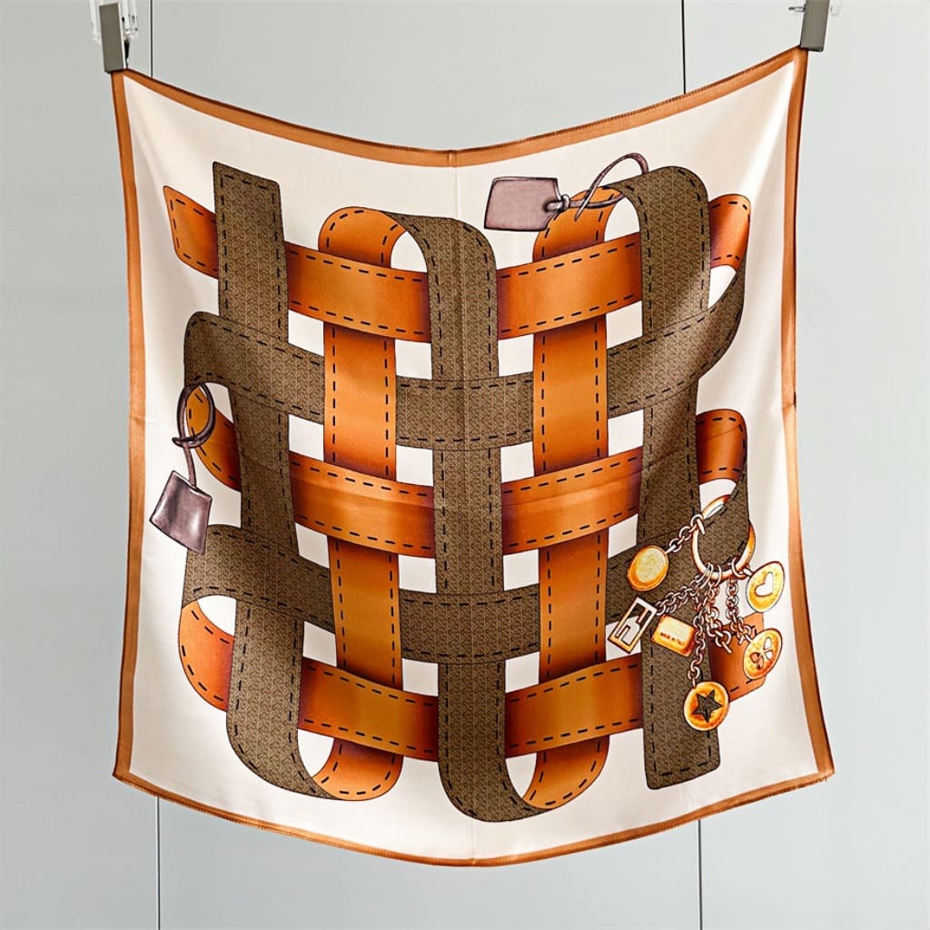 MaraSilk Pure Mulberry Silk Scarf Square Crepe Satin MS52-14