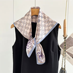 MaraSilk Pure Mulberry Silk Scarf Square Crepe Satin MS52-26