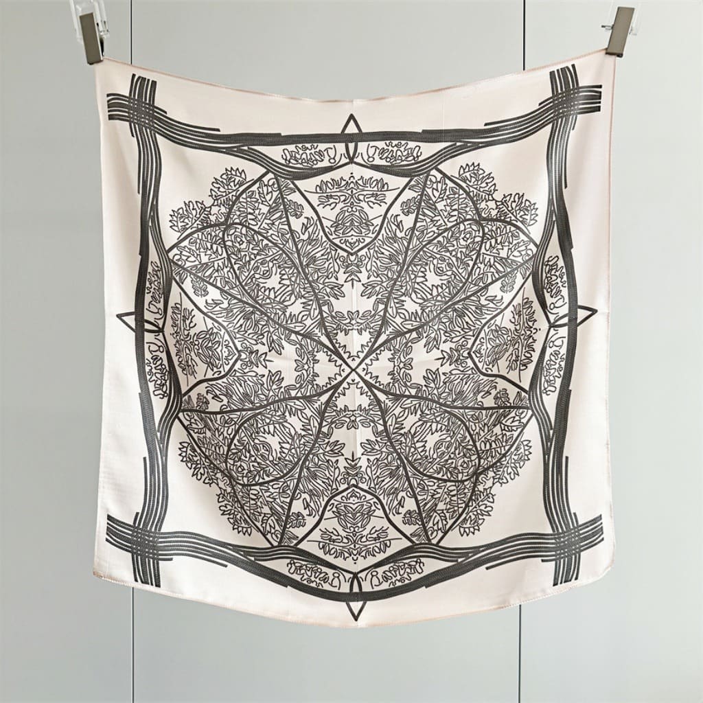 MaraSilk Pure Mulberry Silk Scarf Square Crepe Satin MS52-49