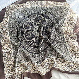 MaraSilk Pure Mulberry Silk Scarf Square Crepe Satin MS52-57