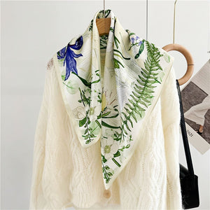 MaraSilk Pure Mulberry Silk Scarf Square Crepe Satin MS53-2