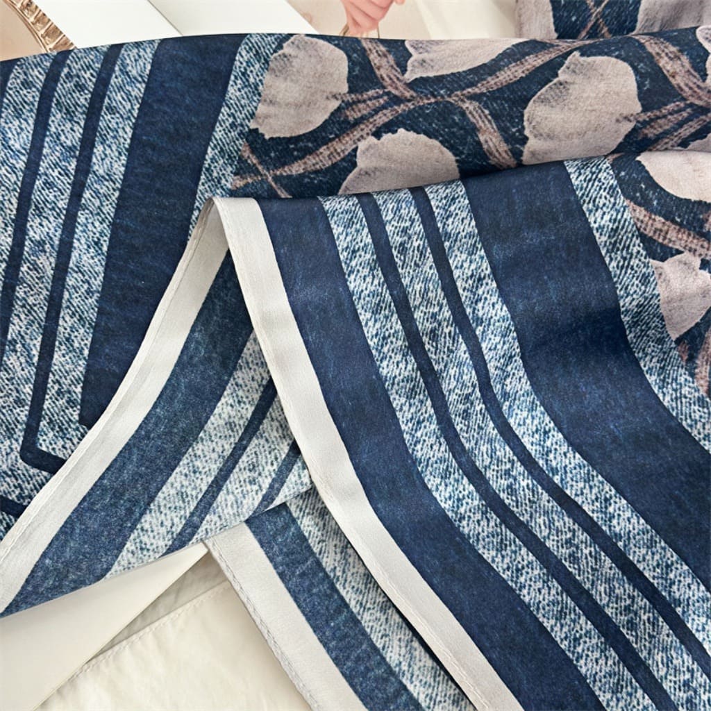 MaraSilk Pure Mulberry Silk Scarf Square Crepe Satin MS53-20