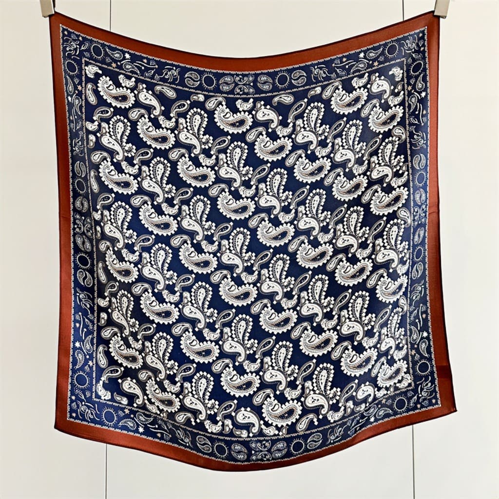 MaraSilk Pure Mulberry Silk Scarf Square Crepe Satin MS53-21