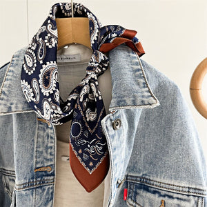 MaraSilk Pure Mulberry Silk Scarf Square Crepe Satin MS53-23