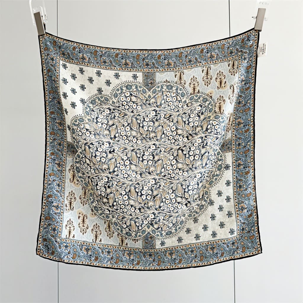 MaraSilk Pure Mulberry Silk Scarf Square Crepe Satin MS53-26