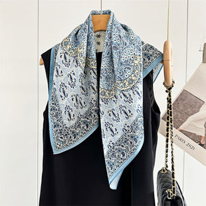 MaraSilk Pure Mulberry Silk Scarf Square Crepe Satin MS53-27