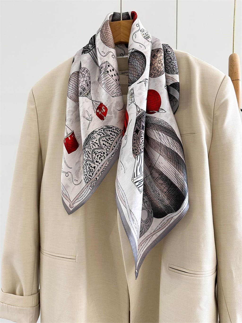 MaraSilk Pure Mulberry Silk Scarf Square Crepe Satin MS53-38