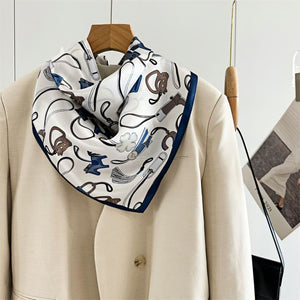 MaraSilk Pure Mulberry Silk Scarf Square Crepe Satin MS53-43