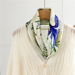 MaraSilk Pure Mulberry Silk Scarf Square Crepe Satin MS53-5