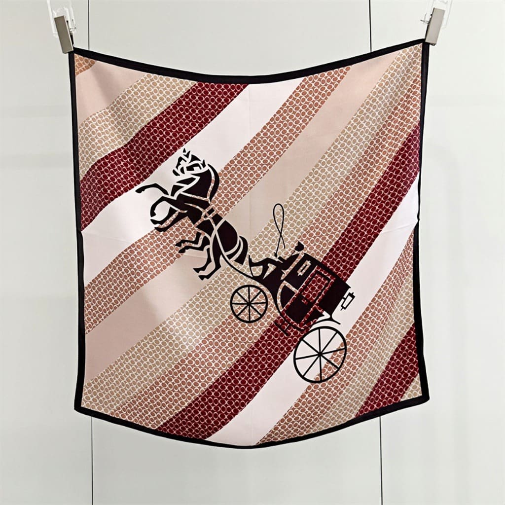 MaraSilk Pure Mulberry Silk Scarf Square Crepe Satin MS53-1