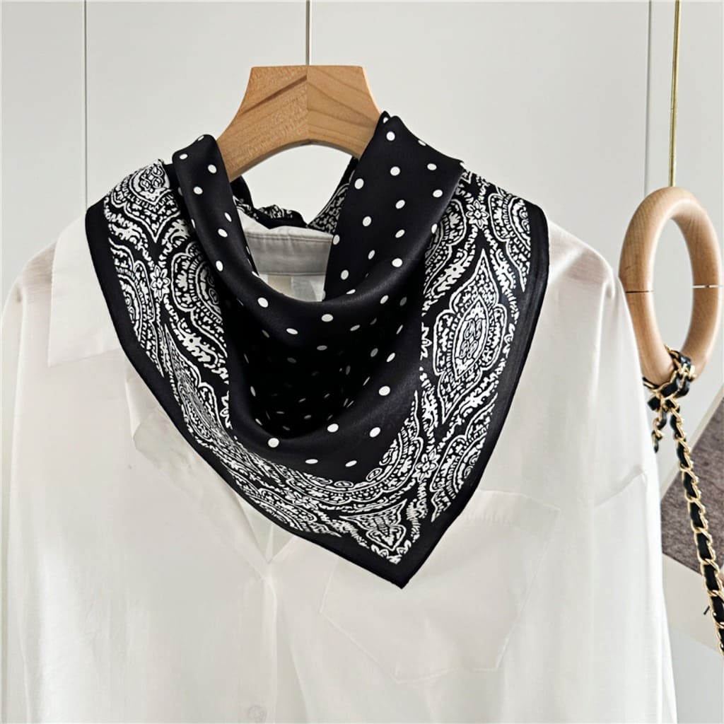 MaraSilk Pure Mulberry Silk Scarf Square Crepe Satin MS53-58