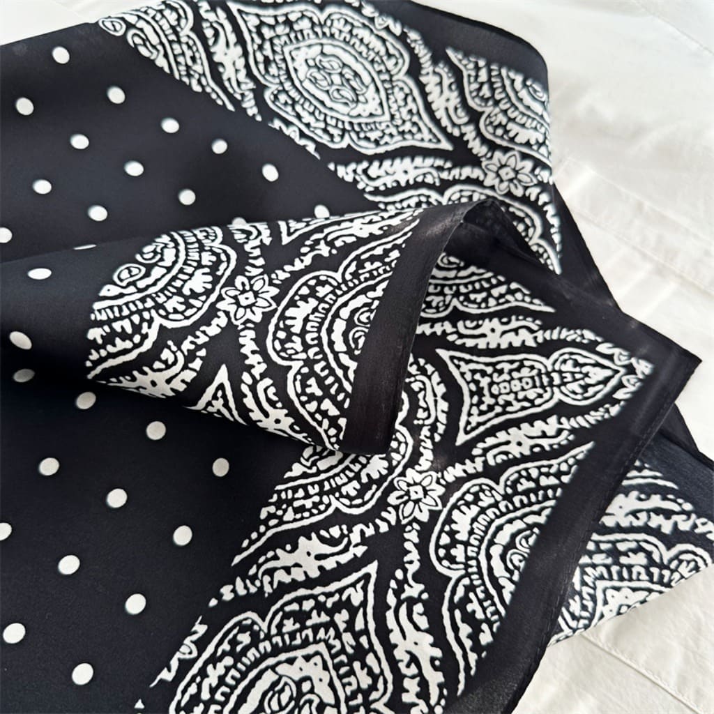 MaraSilk Pure Mulberry Silk Scarf Square Crepe Satin MS53-59