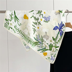 MaraSilk Pure Mulberry Silk Scarf Square Crepe Satin MS53-6