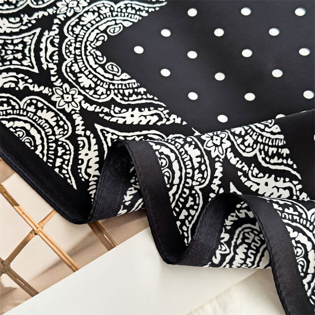 MaraSilk Pure Mulberry Silk Scarf Square Crepe Satin MS53-60