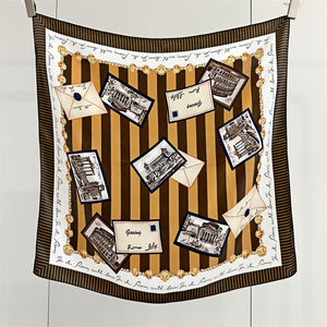 MaraSilk Pure Mulberry Silk Scarf Square Crepe Satin MS53-61