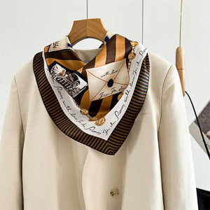 MaraSilk Pure Mulberry Silk Scarf Square Crepe Satin MS53-63